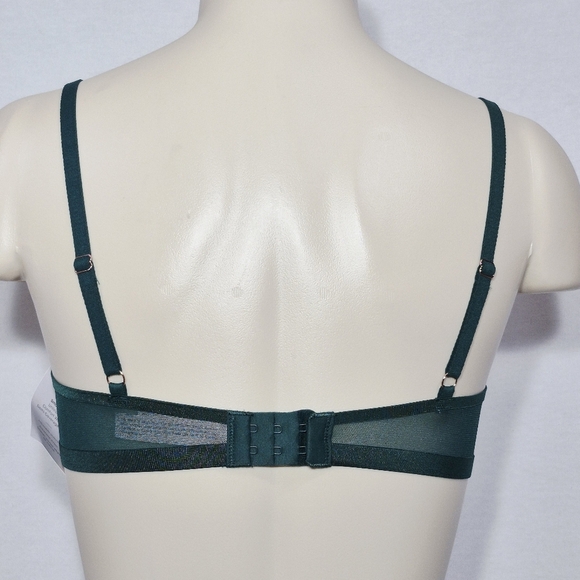 32A Auden Smooth Unlined Comfort Wire Demi‎ Coverage UW Bra Green NWT - Picture 4 of 7